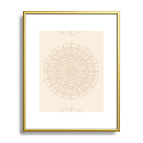 Jacqueline Maldonado Boho Mandala Beige Metal Framed Art Print