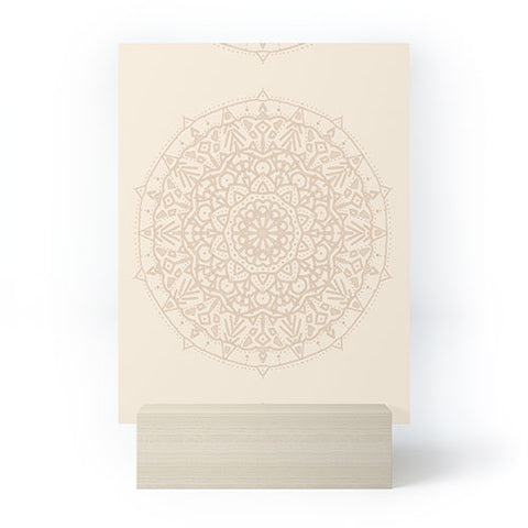Jacqueline Maldonado Boho Mandala Beige Mini Art Print