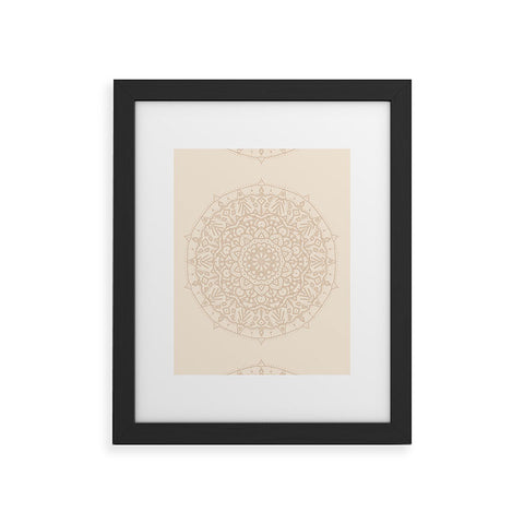 Jacqueline Maldonado Boho Mandala Beige Framed Art Print