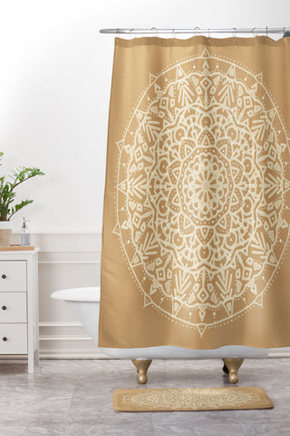 Jacqueline Maldonado Boho Mandala Leather Shower Curtain And Mat