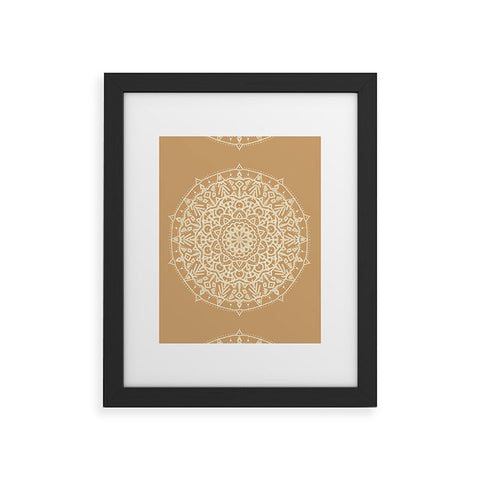 Jacqueline Maldonado Boho Mandala Leather Framed Art Print