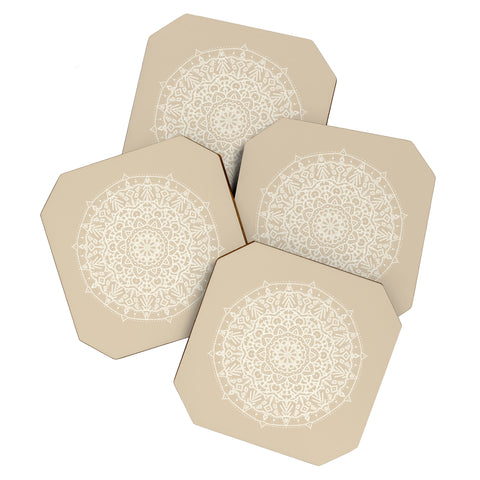 Jacqueline Maldonado Boho Mandala Natural Coaster Set