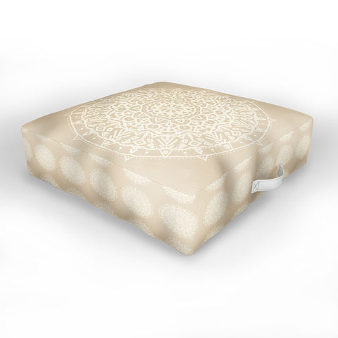 Jacqueline Maldonado Boho Mandala Natural Outdoor Floor Cushion