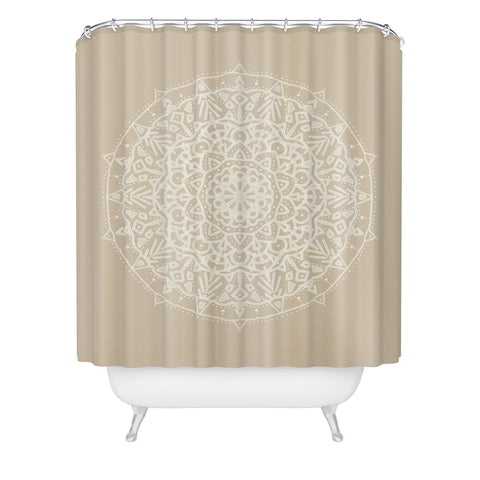Jacqueline Maldonado Boho Mandala Natural Shower Curtain