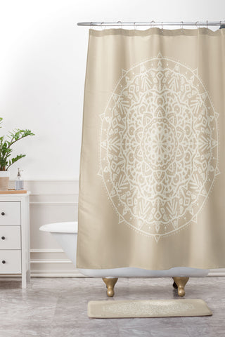 Jacqueline Maldonado Boho Mandala Natural Shower Curtain And Mat
