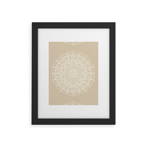 Jacqueline Maldonado Boho Mandala Natural Framed Art Print