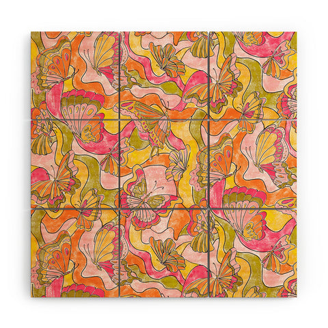 Jacqueline Maldonado Butterflies A Go Go Wood Wall Mural