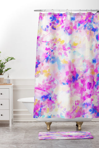 Jacqueline Maldonado Canopy Magenta Shower Curtain And Mat