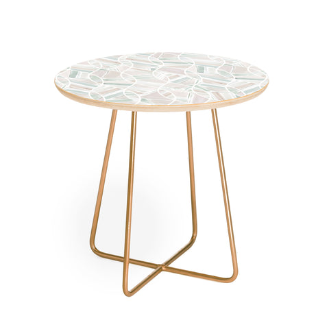 Jacqueline Maldonado Casual Geo Tile Light Round Side Table
