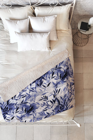 Jacqueline Maldonado Changes Indigo Fleece Throw Blanket