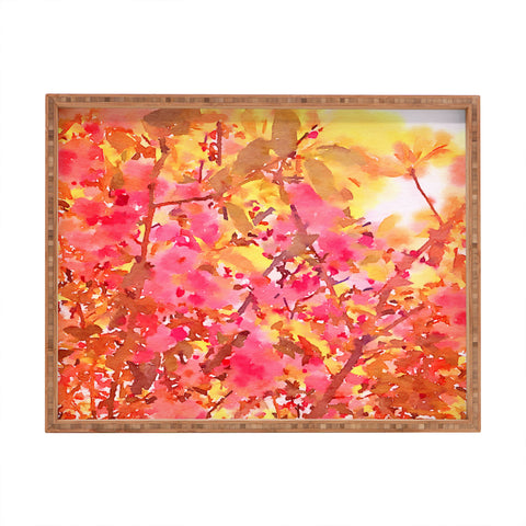 Jacqueline Maldonado Cherry Blossom Canopy Rectangular Tray