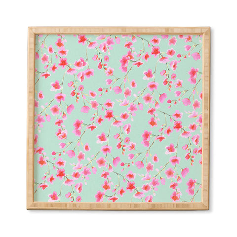 Jacqueline Maldonado Cherry Blossom Mint Framed Wall Art