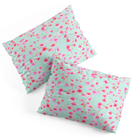 Jacqueline Maldonado Cherry Blossom Mint Pillow Shams