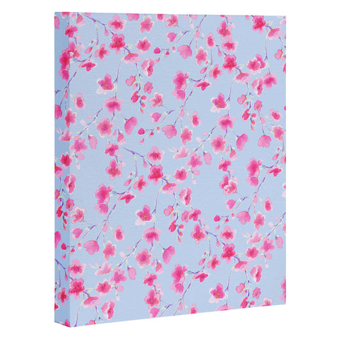 Jacqueline Maldonado Cherry Blossom Periwinkle Art Canvas