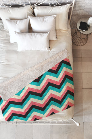 Jacqueline Maldonado Chevron Bold Fleece Throw Blanket