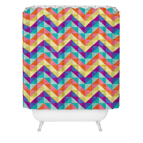 Jacqueline Maldonado Chevron Facet 1 Shower Curtain