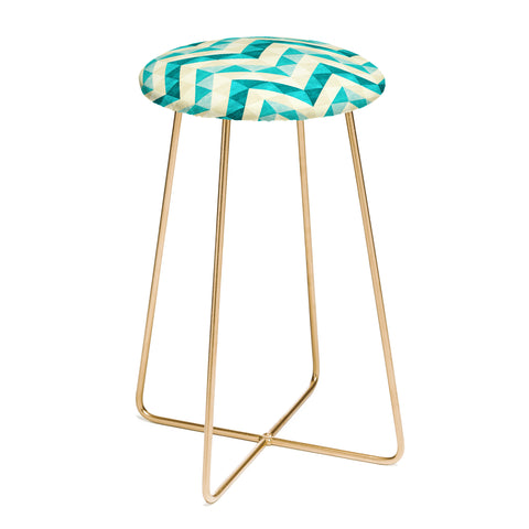 Jacqueline Maldonado Chevron Facet 4 Counter Stool