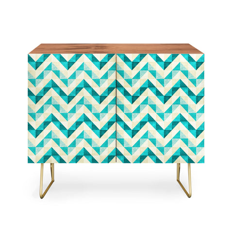 Jacqueline Maldonado Chevron Facet 4 Credenza