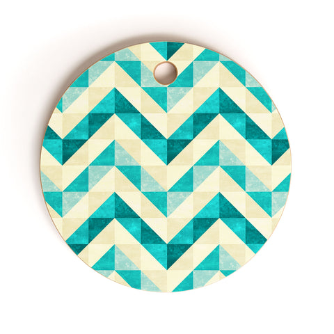 Jacqueline Maldonado Chevron Facet 4 Cutting Board Round