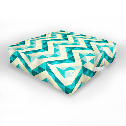 Jacqueline Maldonado Chevron Facet 4 Outdoor Floor Cushion