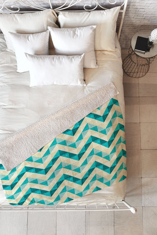 Jacqueline Maldonado Chevron Facet 4 Fleece Throw Blanket