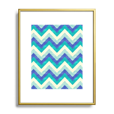 Jacqueline Maldonado Chevron Ocean Metal Framed Art Print