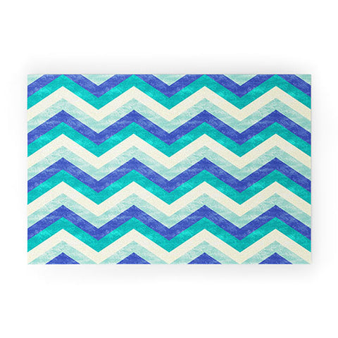 Jacqueline Maldonado Chevron Ocean Welcome Mat