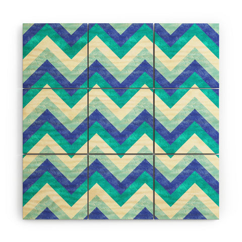 Jacqueline Maldonado Chevron Ocean Wood Wall Mural
