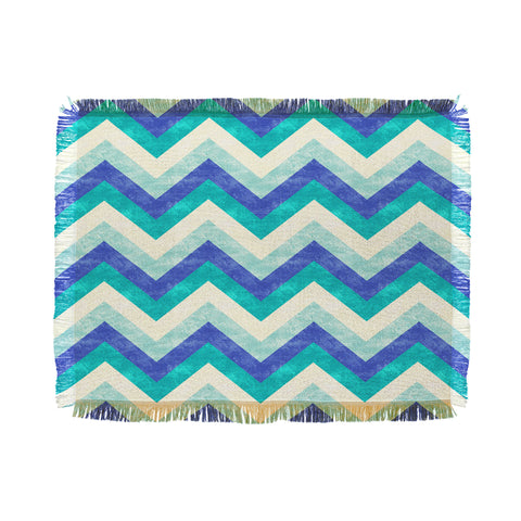 Jacqueline Maldonado Chevron Ocean Throw Blanket