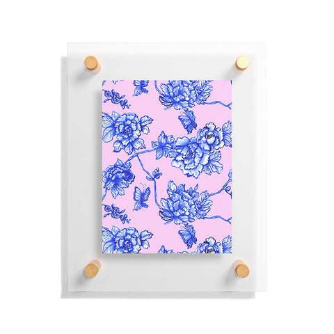 Jacqueline Maldonado Chinoserie Floral Blush Floating Acrylic Print