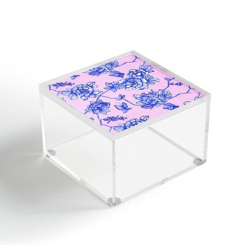 Jacqueline Maldonado Chinoserie Floral Blush Acrylic Box
