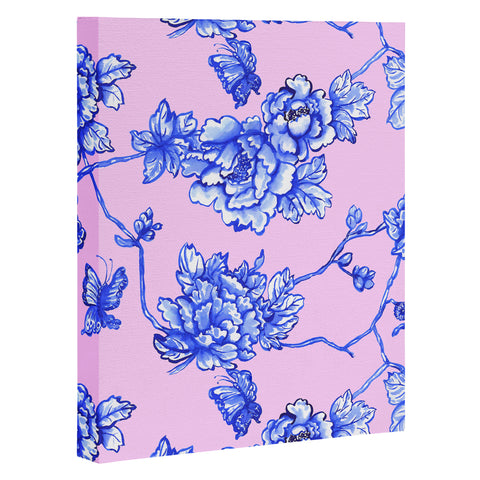 Jacqueline Maldonado Chinoserie Floral Blush Art Canvas