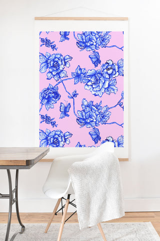 Jacqueline Maldonado Chinoserie Floral Blush Art Print And Hanger