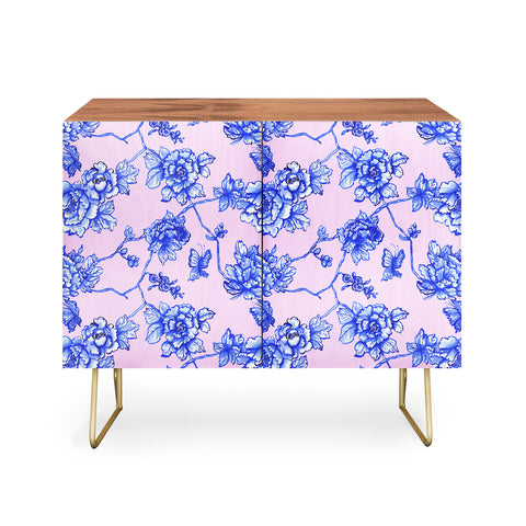 Jacqueline Maldonado Chinoserie Floral Blush Credenza