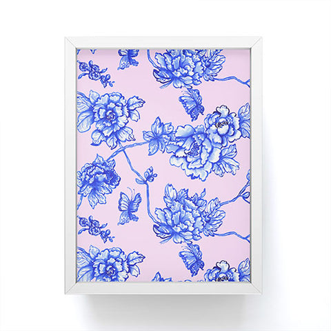 Jacqueline Maldonado Chinoserie Floral Blush Framed Mini Art Print