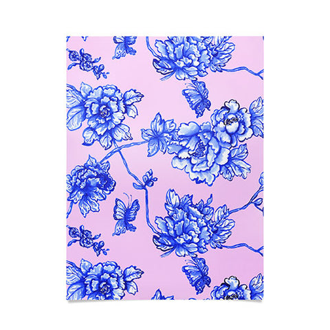 Jacqueline Maldonado Chinoserie Floral Blush Poster