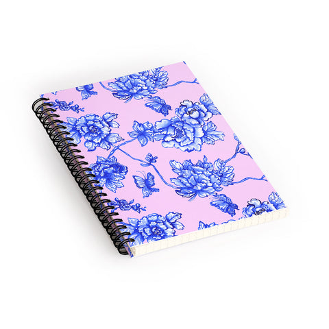 Jacqueline Maldonado Chinoserie Floral Blush Spiral Notebook