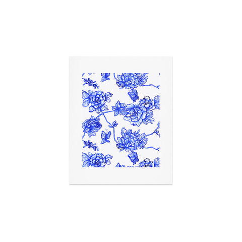 Jacqueline Maldonado Chinoserie Floral White Art Print