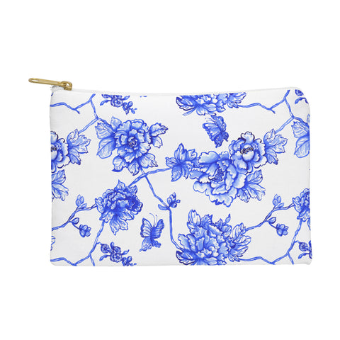 Jacqueline Maldonado Chinoserie Floral White Pouch