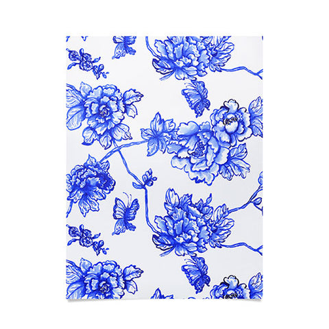 Jacqueline Maldonado Chinoserie Floral White Poster