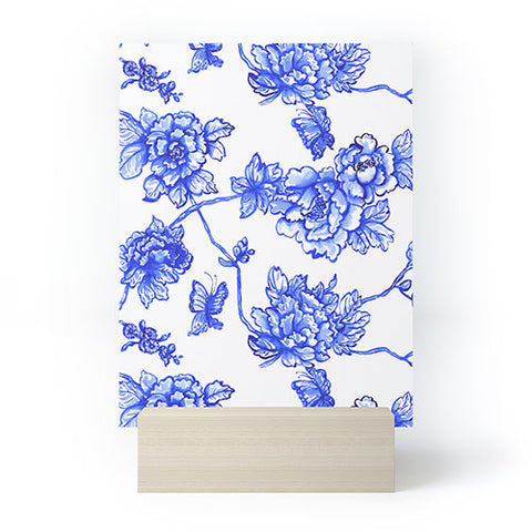 Jacqueline Maldonado Chinoserie Floral White Mini Art Print