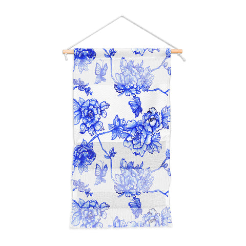 Jacqueline Maldonado Chinoserie Floral White Wall Hanging Portrait