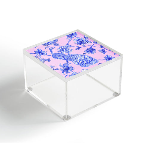 Jacqueline Maldonado Chinoserie Peacock Blush Acrylic Box