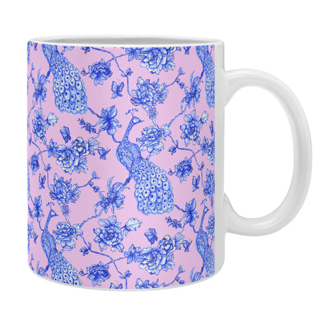 Jacqueline Maldonado Chinoserie Peacock Blush Coffee Mug
