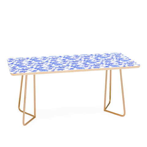 Jacqueline Maldonado Chinoserie Peacock White Coffee Table