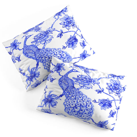 Jacqueline Maldonado Chinoserie Peacock White Pillow Shams