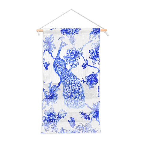 Jacqueline Maldonado Chinoserie Peacock White Wall Hanging Portrait