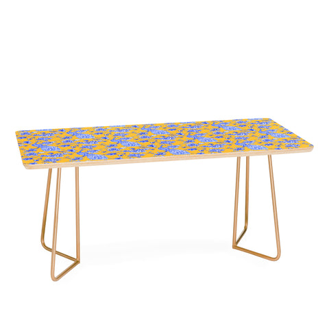 Jacqueline Maldonado Chinoserie Peacock Yellow Coffee Table