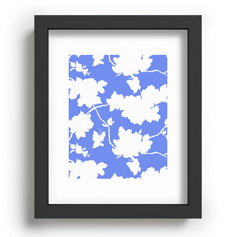 Jacqueline Maldonado Chinoserie Silhouette Blue Recessed Framing Rectangle