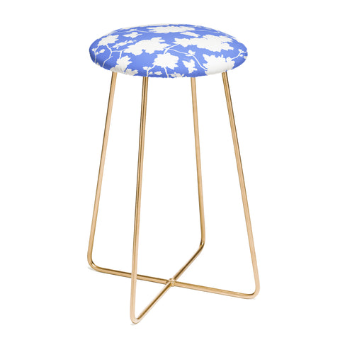 Jacqueline Maldonado Chinoserie Silhouette Blue Counter Stool
